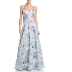 Eliza J Floral Jacquard Ball Room Gown